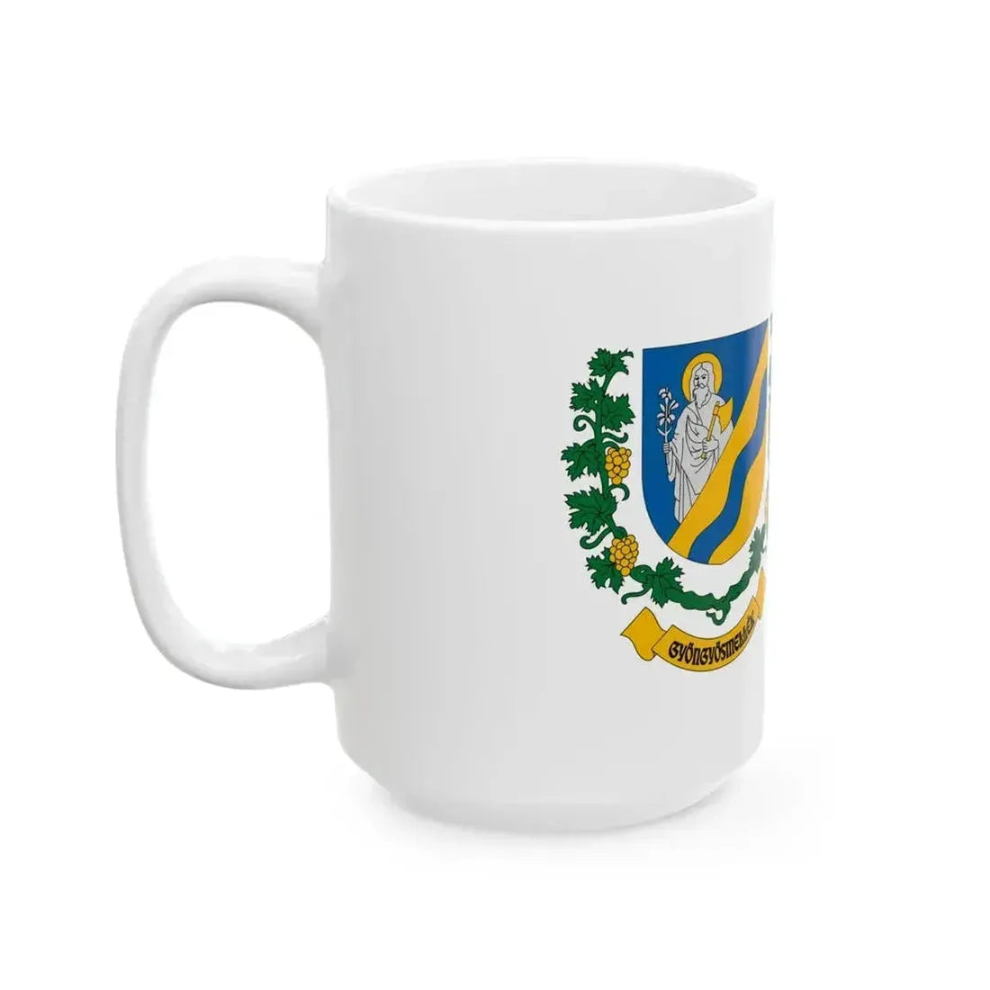 Flag of Gyongyosmellek (Hungary) White Coffee Mug - Go Mug Yourself