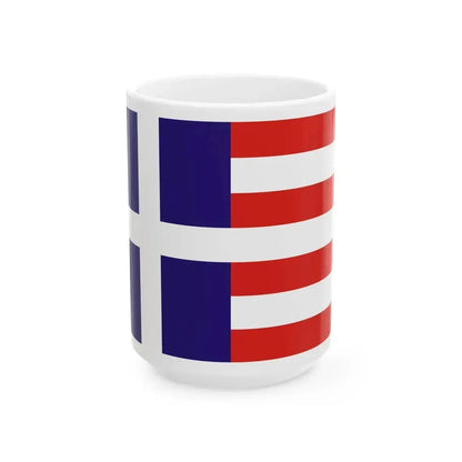 Flag of Gyor 1941 (Hungary) White Coffee Mug 15oz - Go Mug Yourself