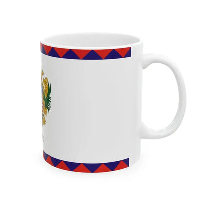 Flag of Gyor 2-1 aspect ratio (Hungary) White Coffee Mug - Go Mug Yourself