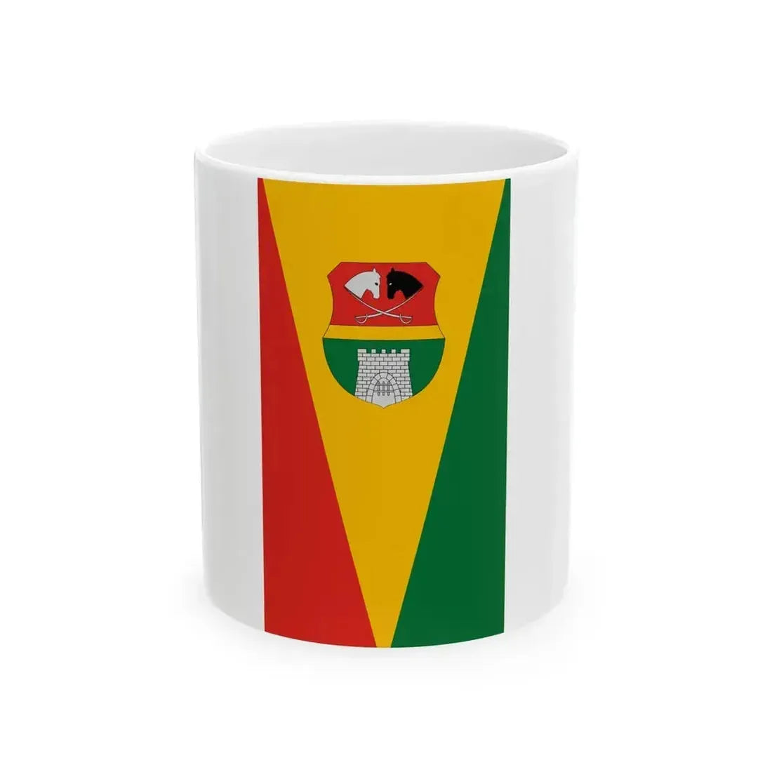 Flag of Gyorvar vertical (Hungary) White Coffee Mug 11oz - Go Mug Yourself