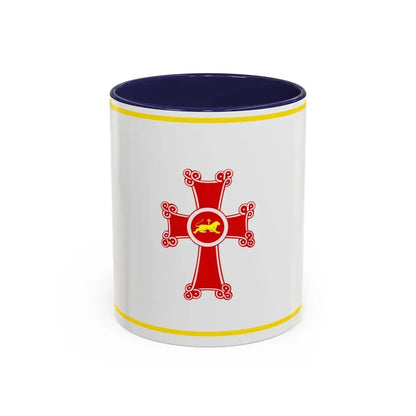 Flag of Gyumri Armenia - Accent Coffee Mug 11oz Navy - Go Mug Yourself
