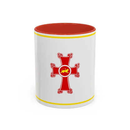Flag of Gyumri Armenia - Accent Coffee Mug 11oz Red - Go Mug Yourself