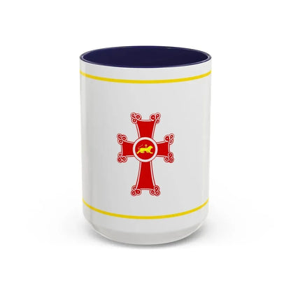 Flag of Gyumri Armenia - Accent Coffee Mug 15oz Navy - Go Mug Yourself