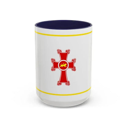 Flag of Gyumri Armenia - Accent Coffee Mug 15oz Navy - Go Mug Yourself