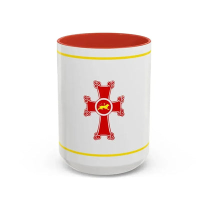 Flag of Gyumri Armenia - Accent Coffee Mug 15oz Red - Go Mug Yourself