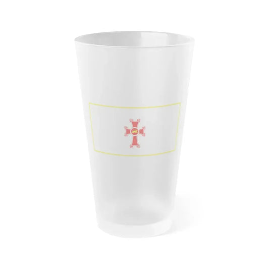 Flag of Gyumri Armenia - Frosted Pint Glass 16oz 16oz Frosted - Go Mug Yourself