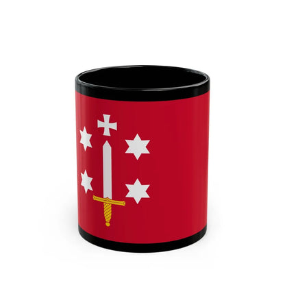 Flag of Haarlem the capital of the province of North Holland Netherlands - Black Coffee Mug-11oz-Go Mug Yourself