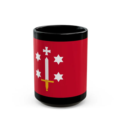 Flag of Haarlem the capital of the province of North Holland Netherlands - Black Coffee Mug-15oz-Go Mug Yourself