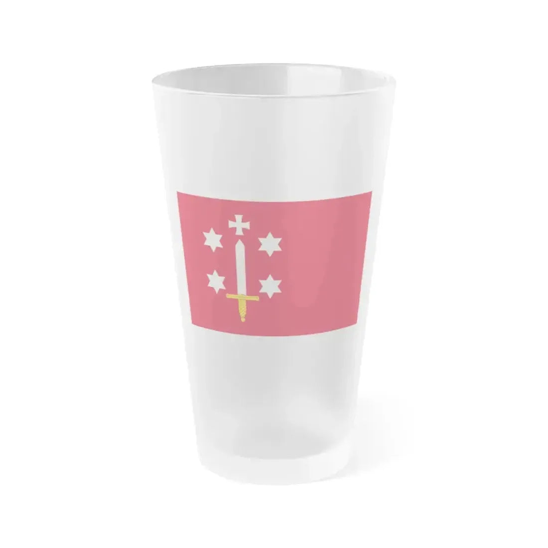 Flag of Haarlem the capital of the province of North Holland Netherlands - Frosted Pint Glass 16oz - Go Mug Yourself
