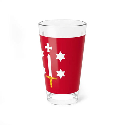 Flag of Haarlem the capital of the province of North Holland Netherlands - Pint Glass 16oz 16oz - Go Mug Yourself