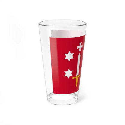 Flag of Haarlem the capital of the province of North Holland Netherlands - Pint Glass 16oz - Go Mug Yourself