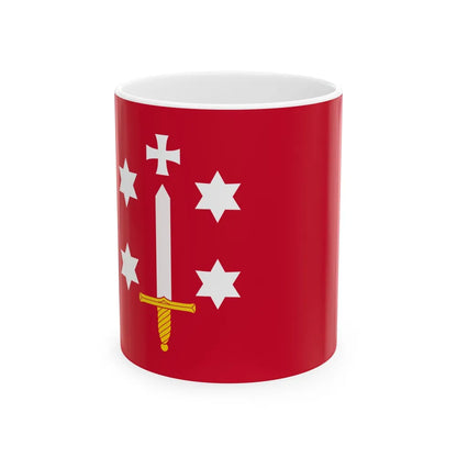 Flag of Haarlem the capital of the province of North Holland Netherlands - White Coffee Mug-11oz-Go Mug Yourself