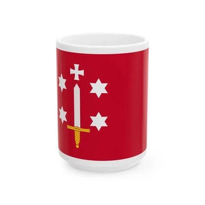 Flag of Haarlem the capital of the province of North Holland Netherlands - White Coffee Mug-15oz-Go Mug Yourself