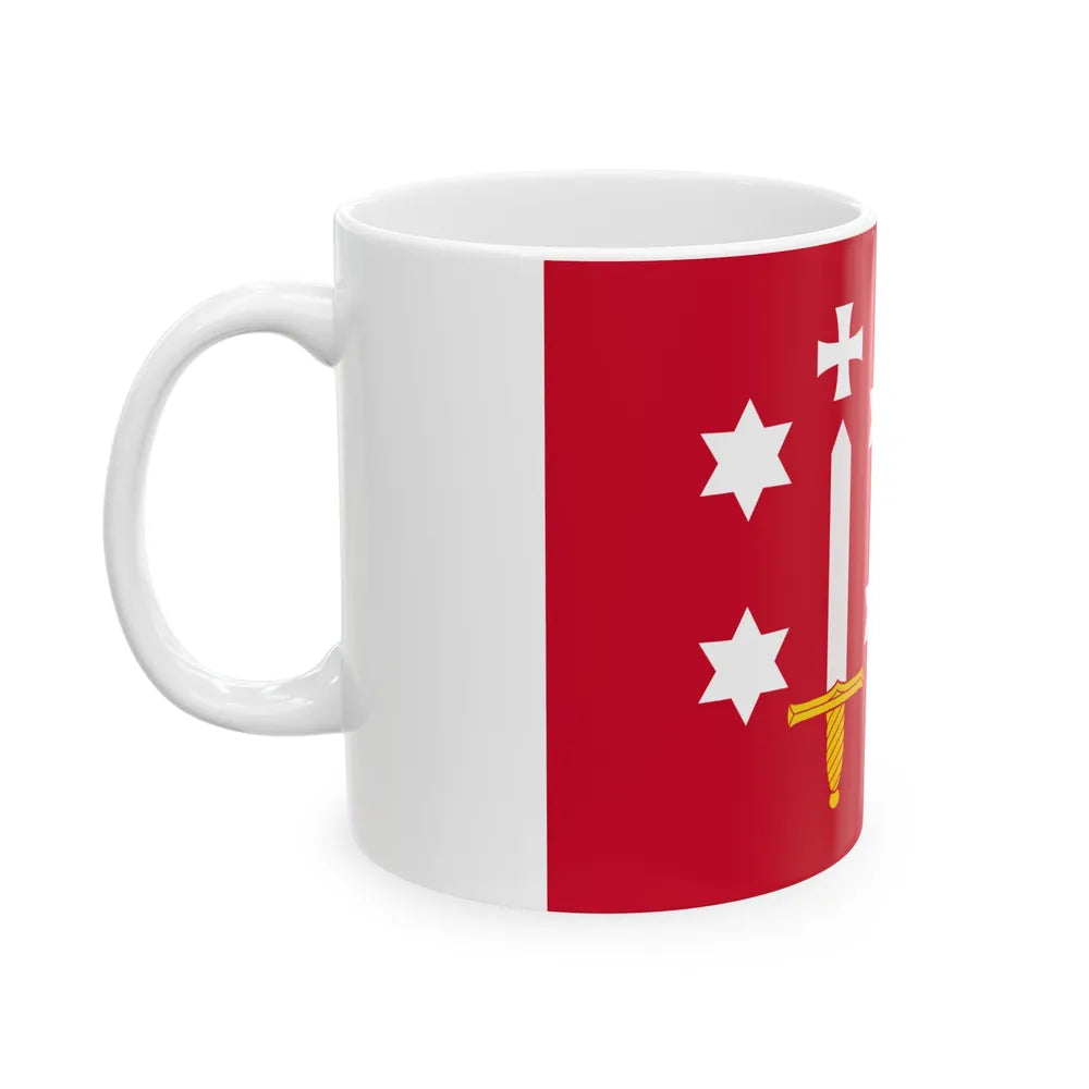 Flag of Haarlem the capital of the province of North Holland Netherlands - White Coffee Mug-Go Mug Yourself