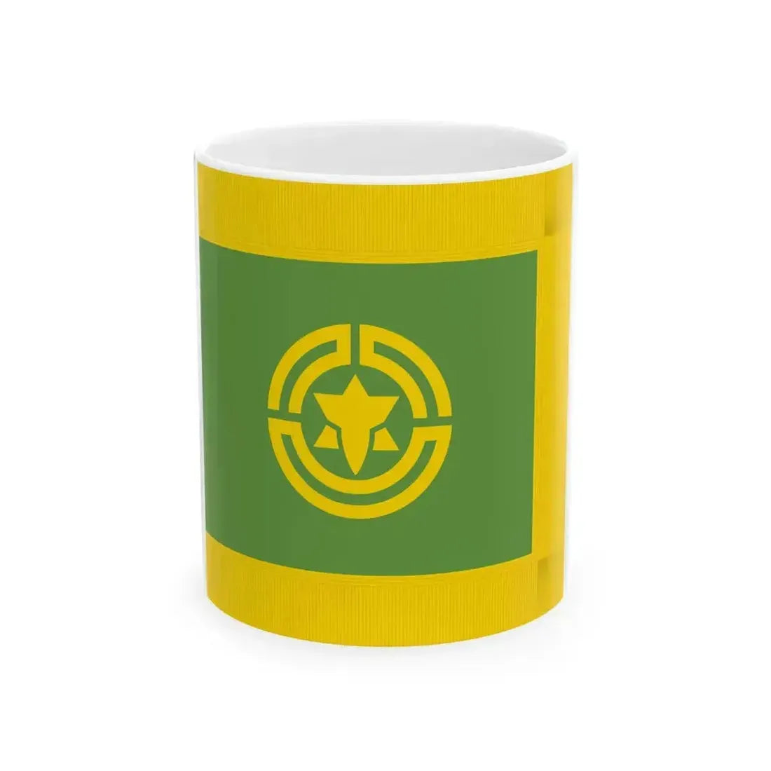 Flag of Haboro Hokkaido fringed (Japan) White Coffee Mug 11oz - Go Mug Yourself