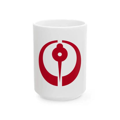 Flag of Hachinohe Aomori (Japan) White Coffee Mug 15oz - Go Mug Yourself