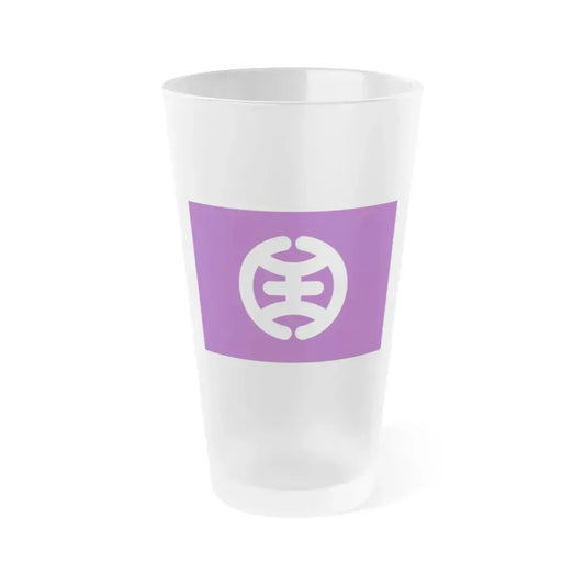 Flag of Hachioji Tokyo Japan - Frosted Pint Glass 16oz 16oz Frosted - Go Mug Yourself
