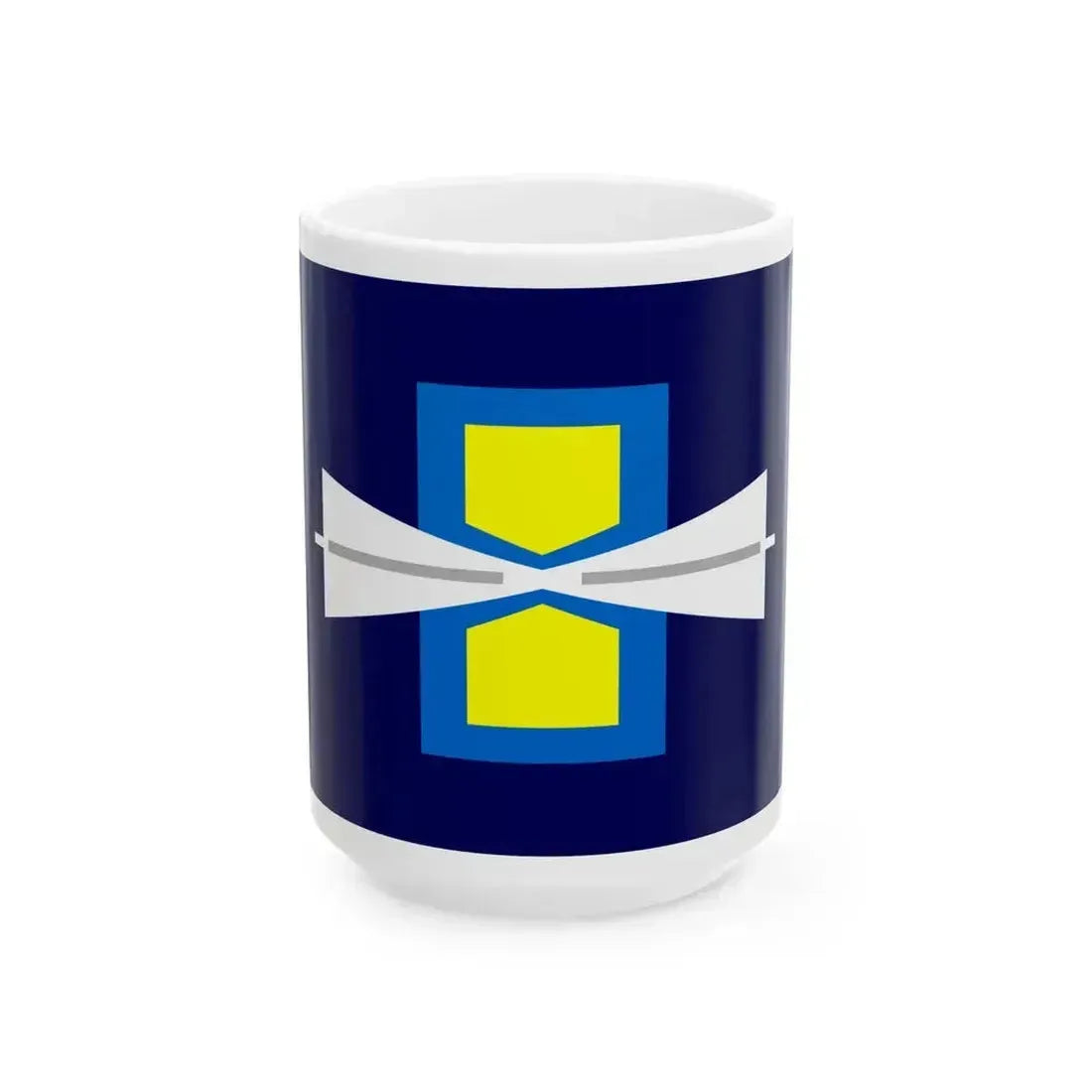 Flag of Hachirogata Akita (Japan) White Coffee Mug 15oz - Go Mug Yourself