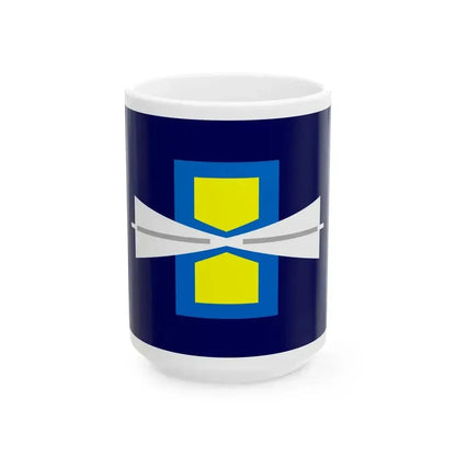 Flag of Hachirogata Akita (Japan) White Coffee Mug 15oz - Go Mug Yourself
