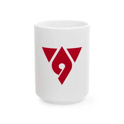 Flag of Hadano Kanagawa (Japan) White Coffee Mug 15oz - Go Mug Yourself