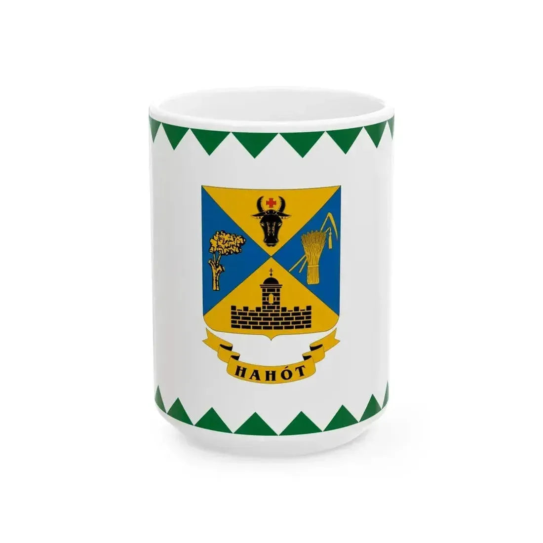 Flag of Hahot (Hungary) White Coffee Mug 15oz - Go Mug Yourself
