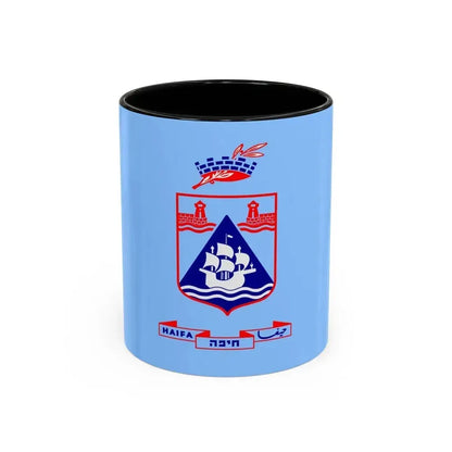 Flag of Haifa Israel - Accent Coffee Mug 11oz Black - Go Mug Yourself