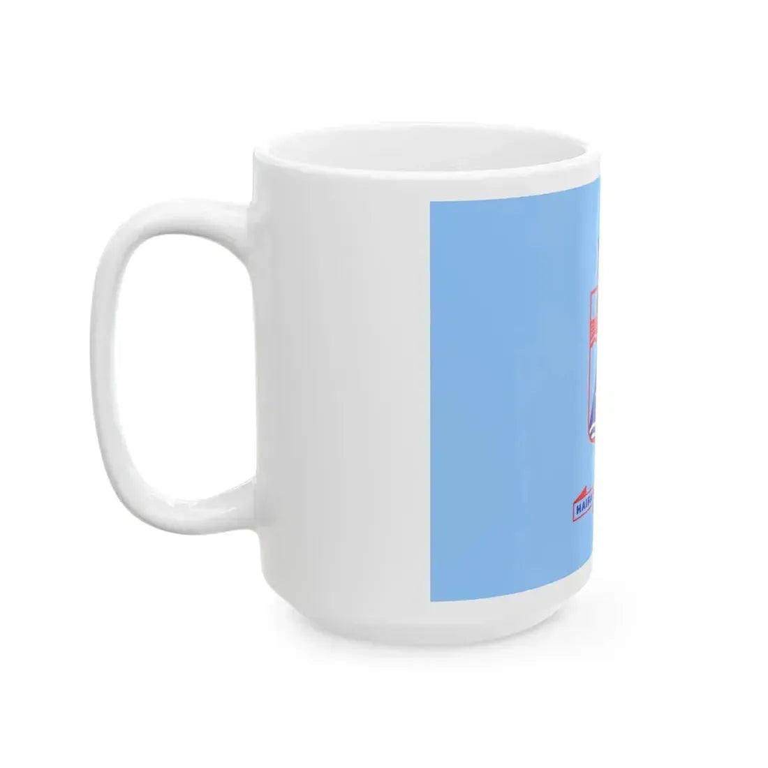 Flag of Haifa Israel - White Coffee Mug - Go Mug Yourself