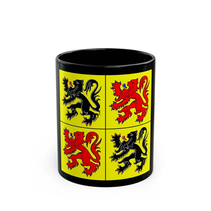 Flag of Hainaut Belgium - Black Coffee Mug-11oz-Go Mug Yourself