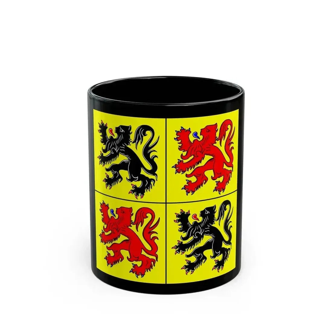 Flag of Hainaut Belgium - Black Coffee Mug 11oz - Go Mug Yourself