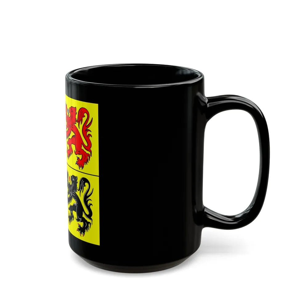 Flag of Hainaut Belgium - Black Coffee Mug-Go Mug Yourself