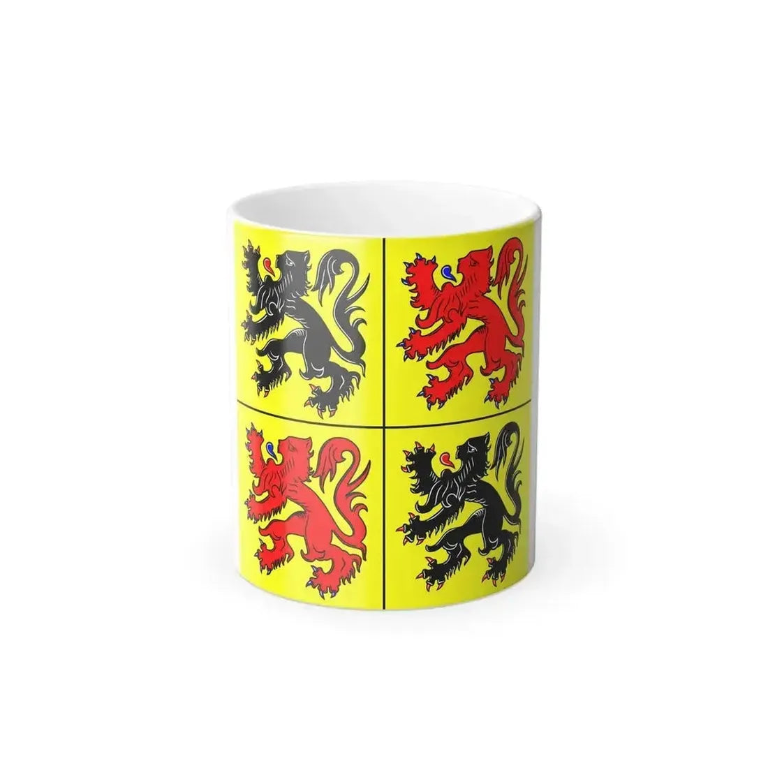 Flag of Hainaut Belgium - Color Changing Coffee Mug 11oz - Go Mug Yourself