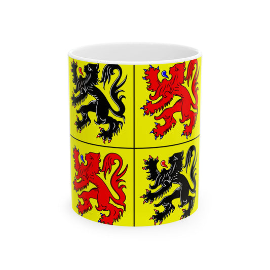 Flag of Hainaut (Belgium) White Coffee Mug-11oz-Go Mug Yourself