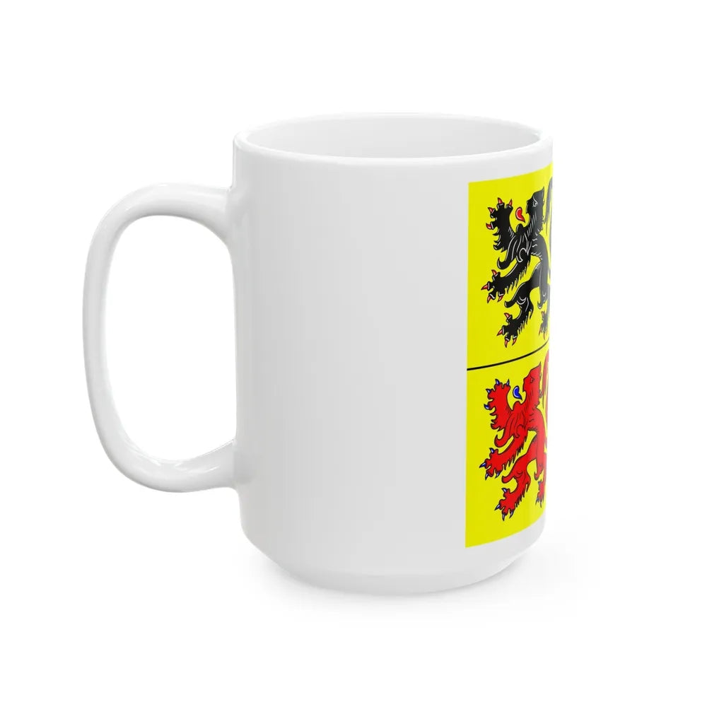 Flag of Hainaut Belgium - White Coffee Mug-Go Mug Yourself