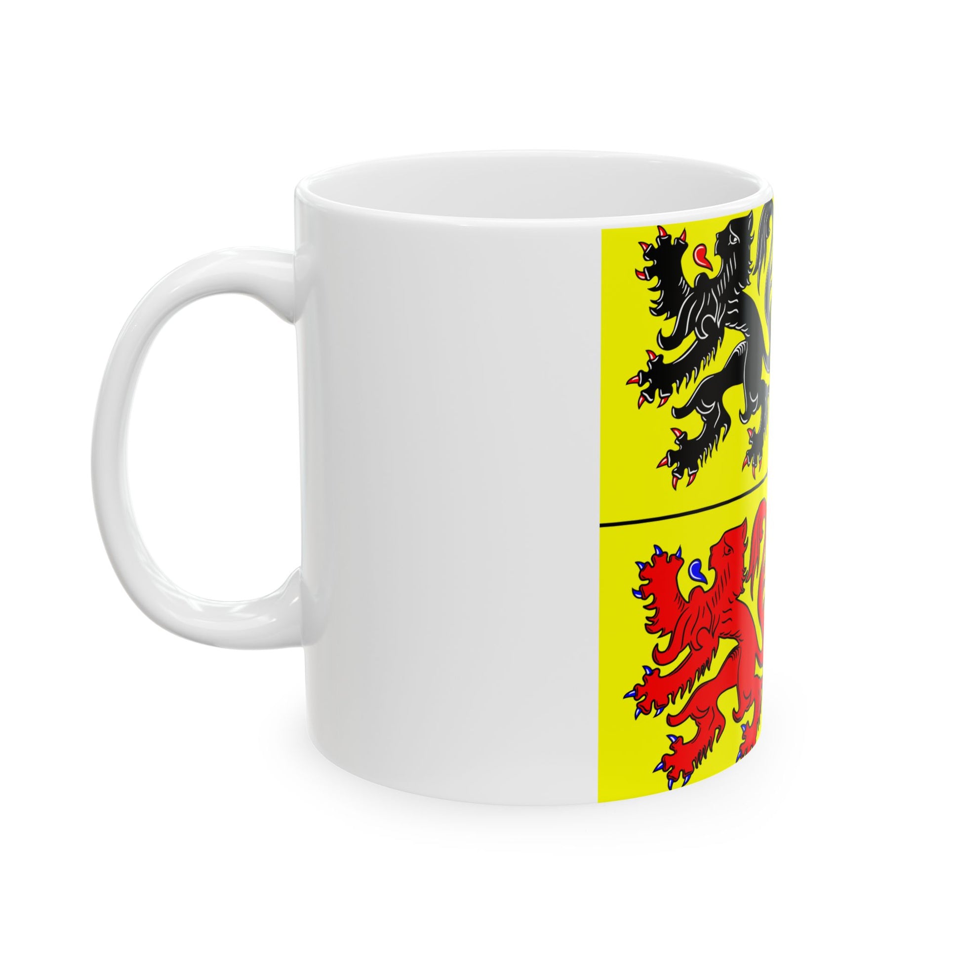 Flag of Hainaut (Belgium) White Coffee Mug-Go Mug Yourself