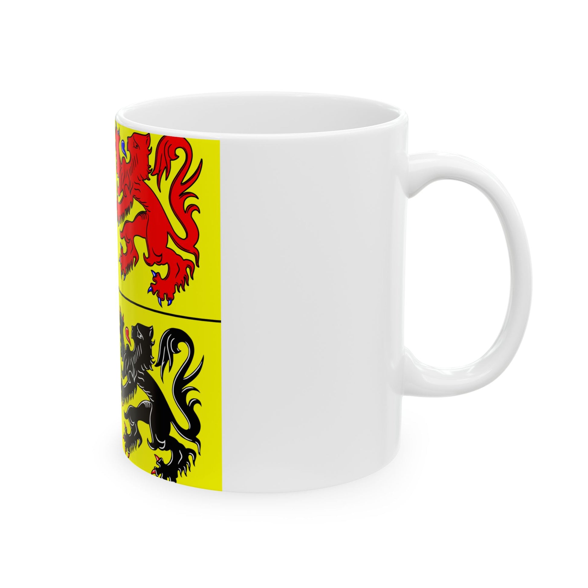 Flag of Hainaut (Belgium) White Coffee Mug-Go Mug Yourself