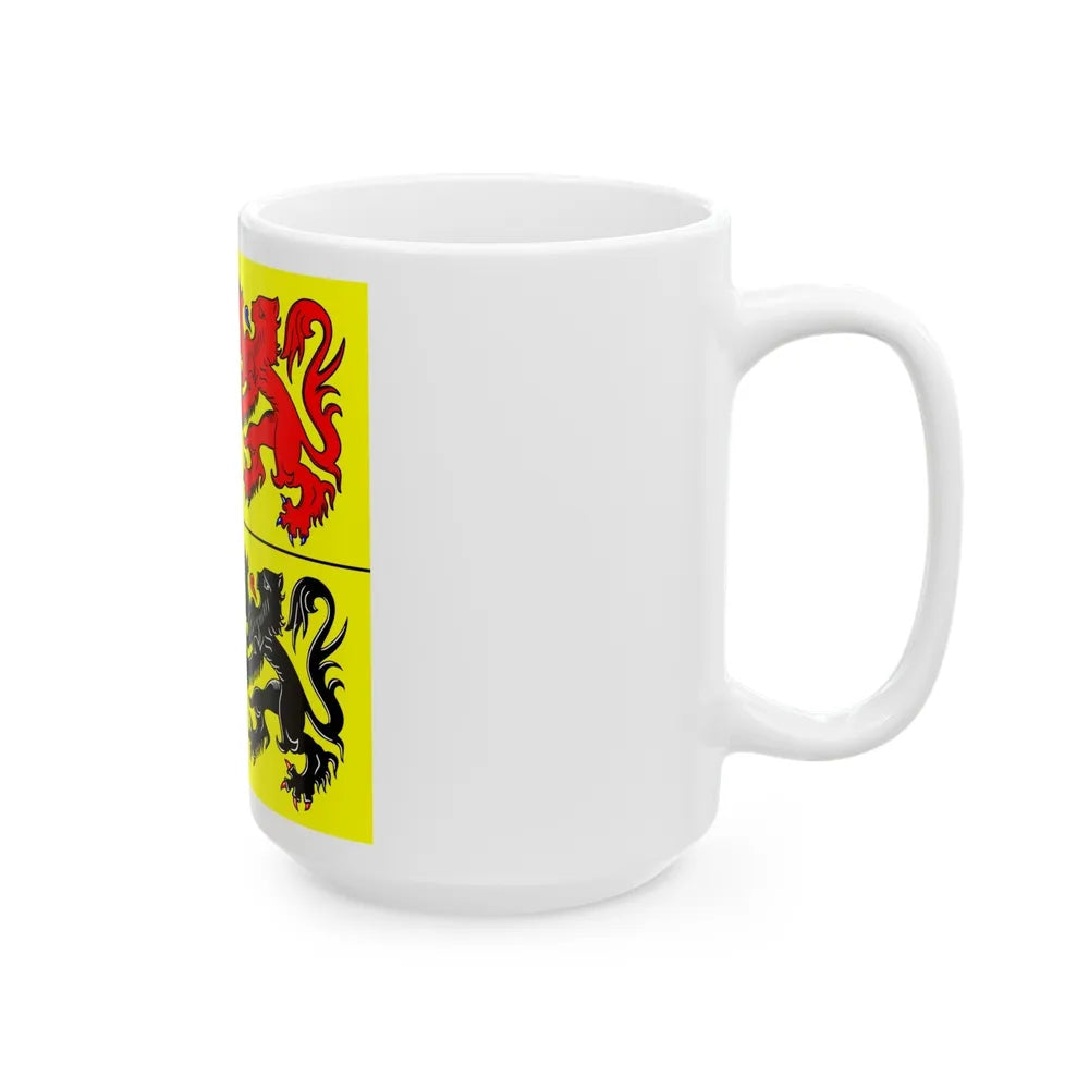 Flag of Hainaut Belgium - White Coffee Mug-Go Mug Yourself