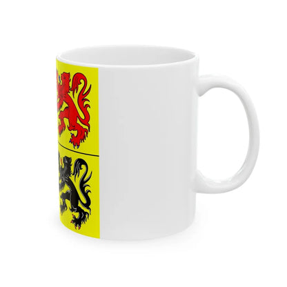 Flag of Hainaut Belgium - White Coffee Mug-Go Mug Yourself