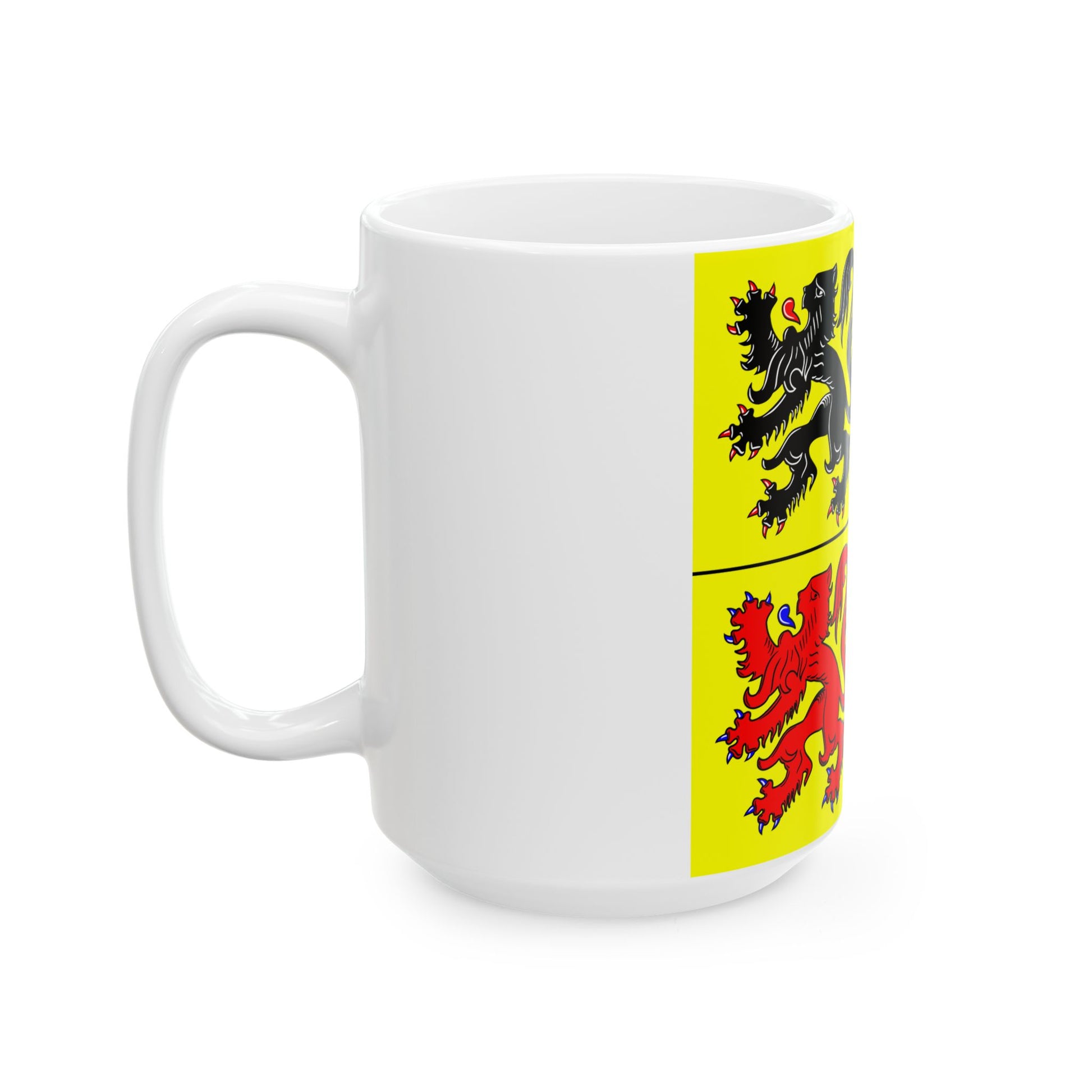 Flag of Hainaut (Belgium) White Coffee Mug-Go Mug Yourself