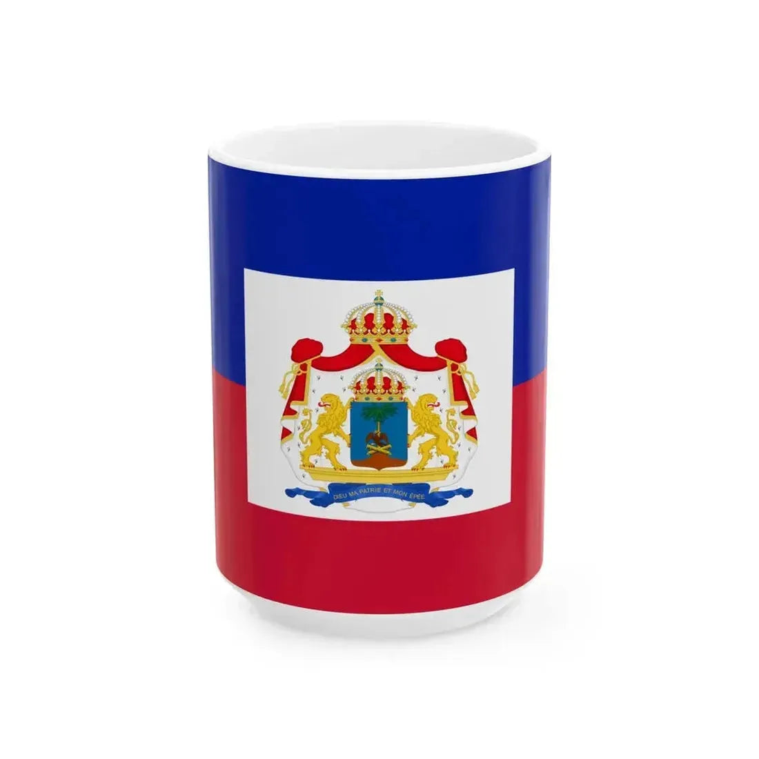 Flag of Haiti 1849-1859 (Haiti) White Coffee Mug 15oz - Go Mug Yourself