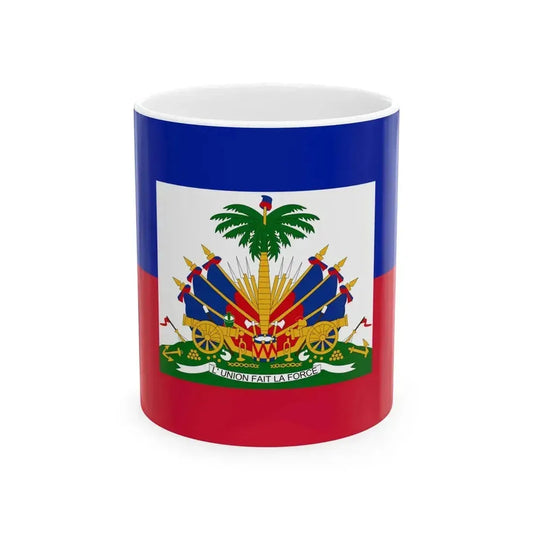 Flag of Haiti 1859-1964 3-2 (Haiti) White Coffee Mug 11oz - Go Mug Yourself