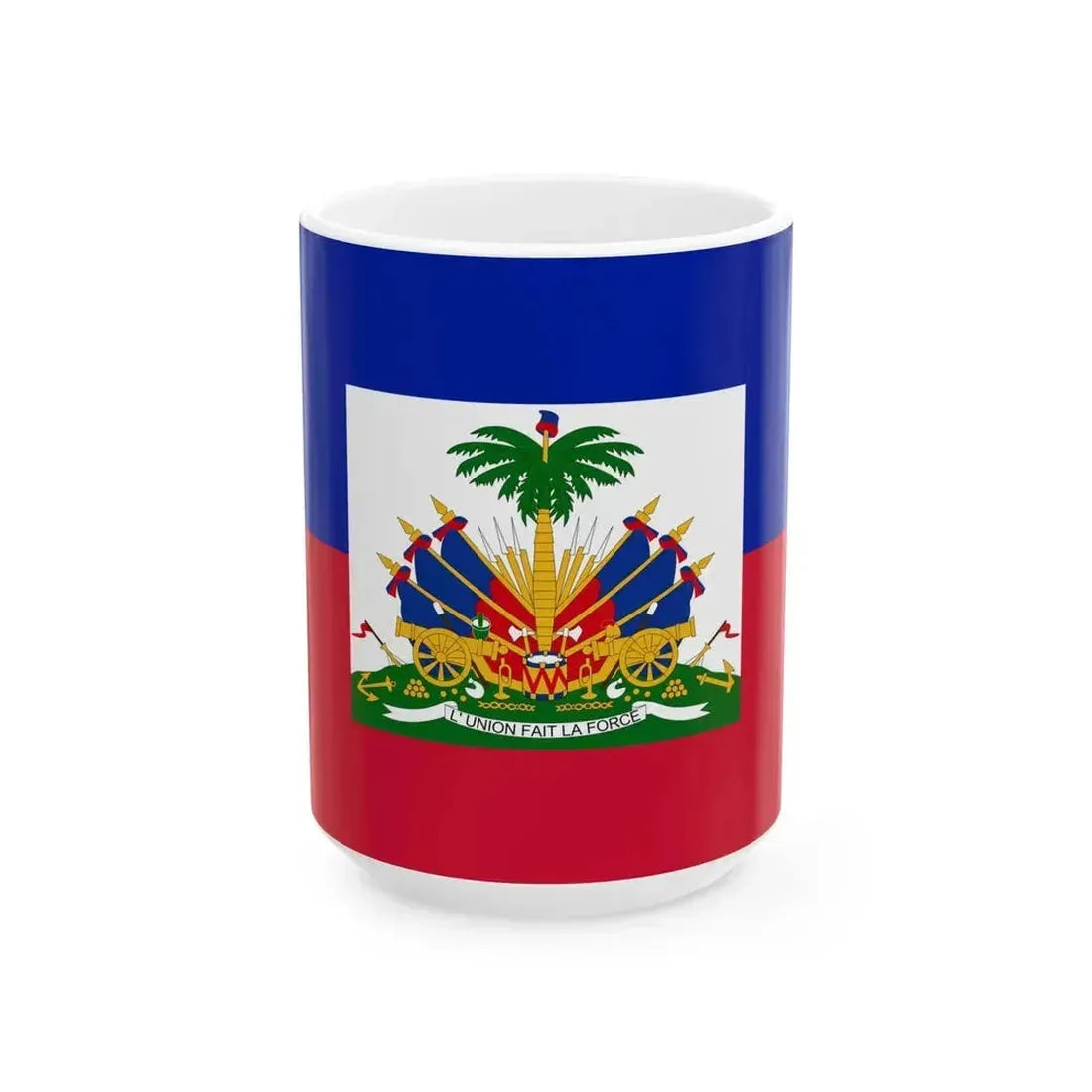 Flag of Haiti 1859-1964 3-2 (Haiti) White Coffee Mug 15oz - Go Mug Yourself