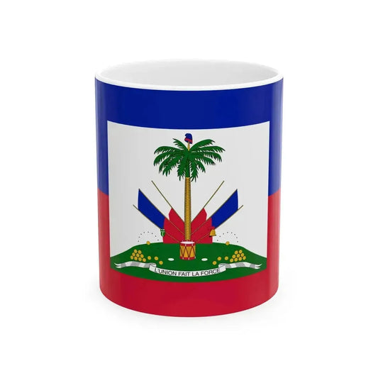 Flag of Haiti 1859-1964 (Haiti) White Coffee Mug 11oz - Go Mug Yourself