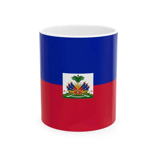 Flag of Haiti 3-2 (Haiti) White Coffee Mug 11oz - Go Mug Yourself