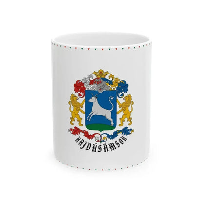 Flag of Hajdusamson (Hungary) White Coffee Mug 11oz - Go Mug Yourself