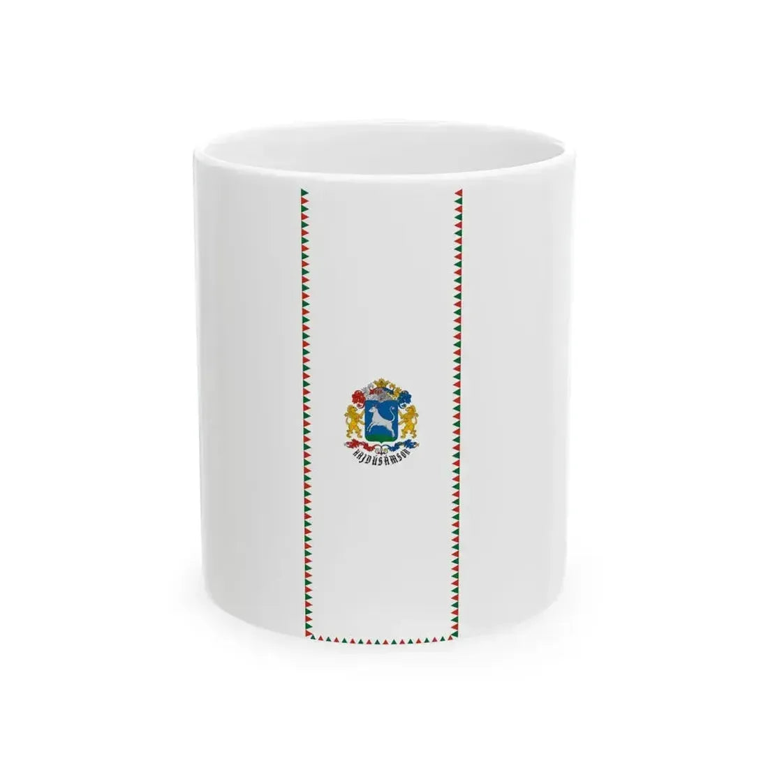 Flag of Hajdusamson vertical (Hungary) White Coffee Mug 11oz - Go Mug Yourself