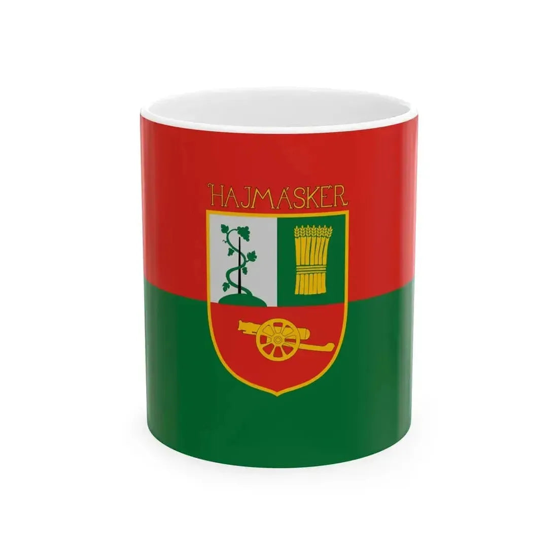 Flag of Hajmasker (Hungary) White Coffee Mug 11oz - Go Mug Yourself