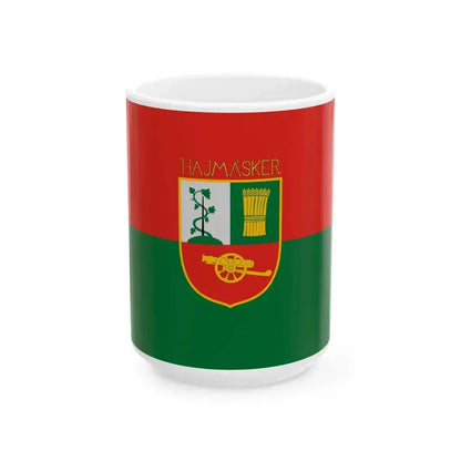 Flag of Hajmasker (Hungary) White Coffee Mug 15oz - Go Mug Yourself
