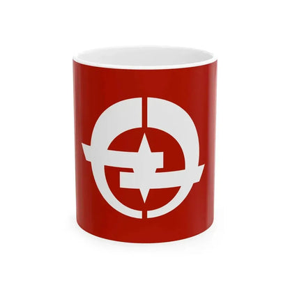 Flag of Haki Fukuoka (Japan) White Coffee Mug 11oz - Go Mug Yourself