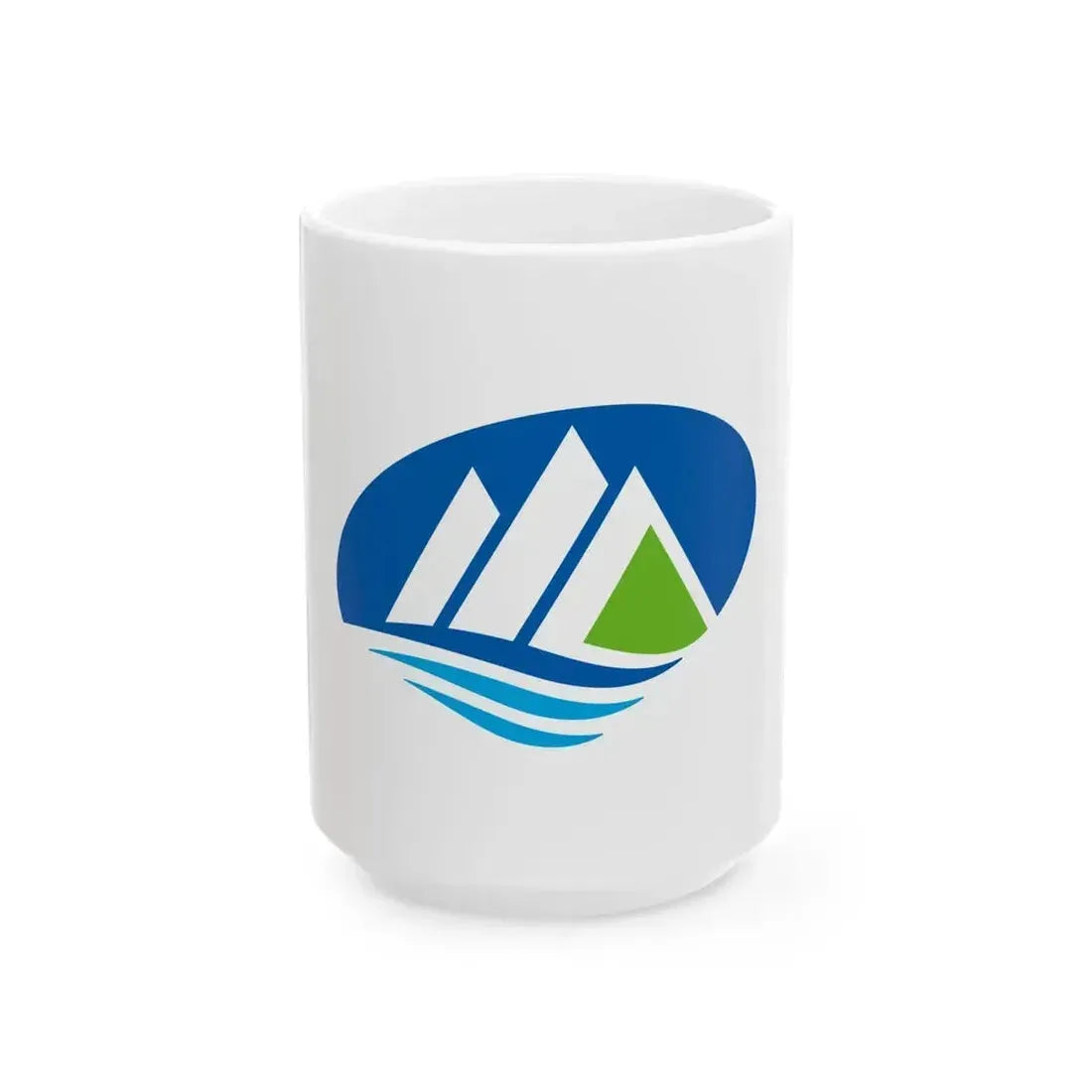 Flag of Hakusan Ishikawa (Japan) White Coffee Mug 15oz - Go Mug Yourself