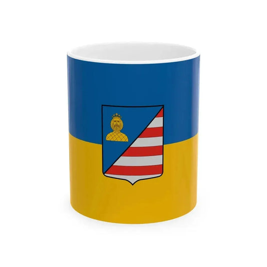 Flag of Halasztelek (Hungary) White Coffee Mug 11oz - Go Mug Yourself
